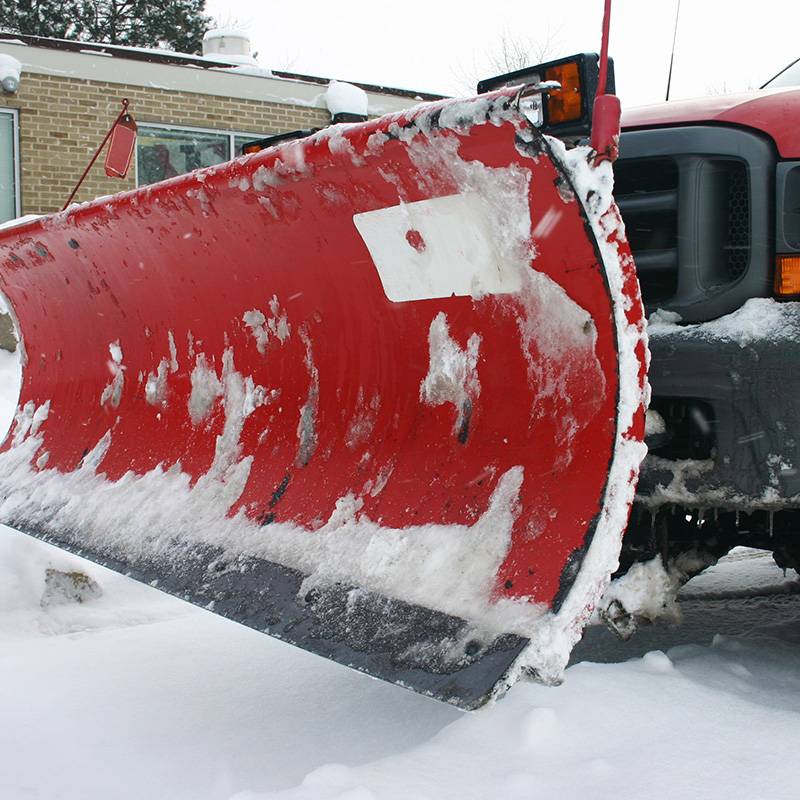 Truck Plowing Snow