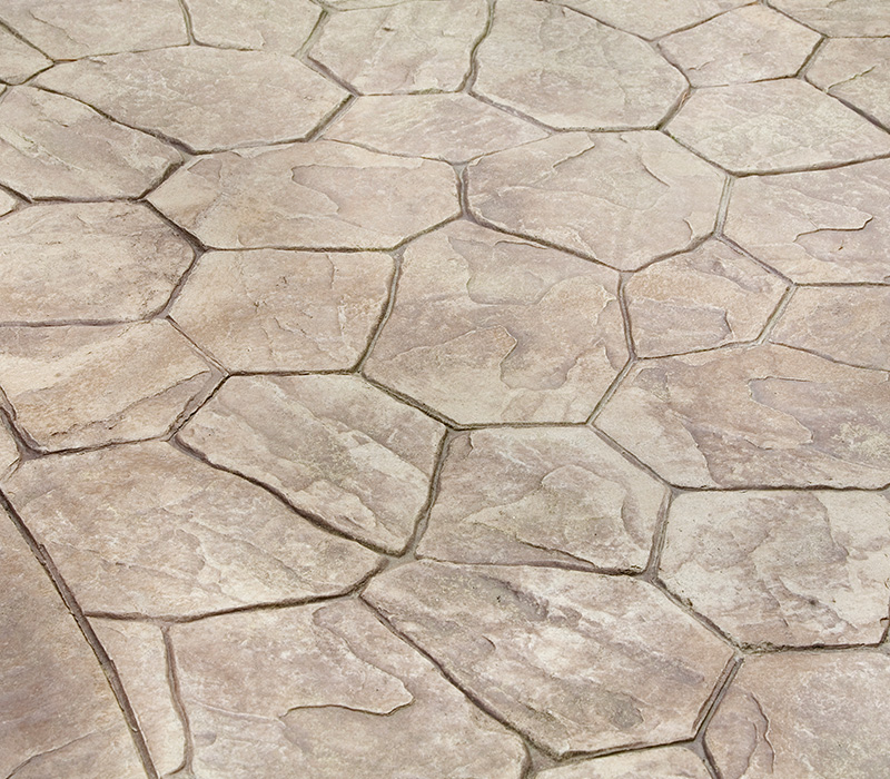 Stamped Concrete Patio that resembles stone