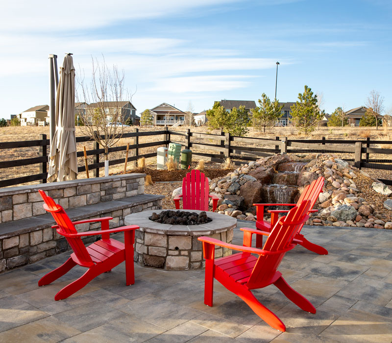 custom firepit installation in Denver, CO