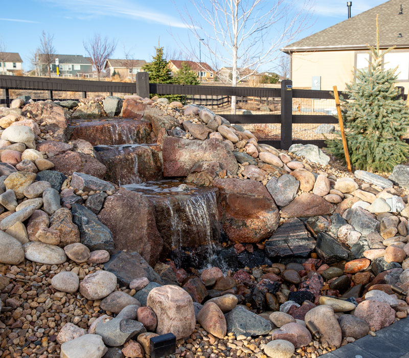 water feature installation in Denver, CO