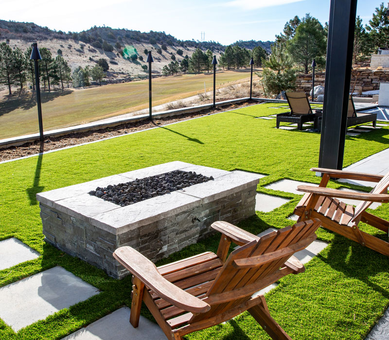 custom firepit installation in Denver, CO